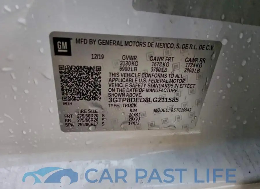 3GTP8DED8LG211585# 13