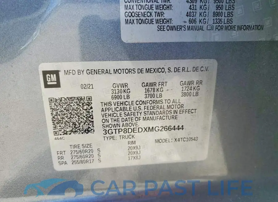 3GTP8DEDXMG266444# 12