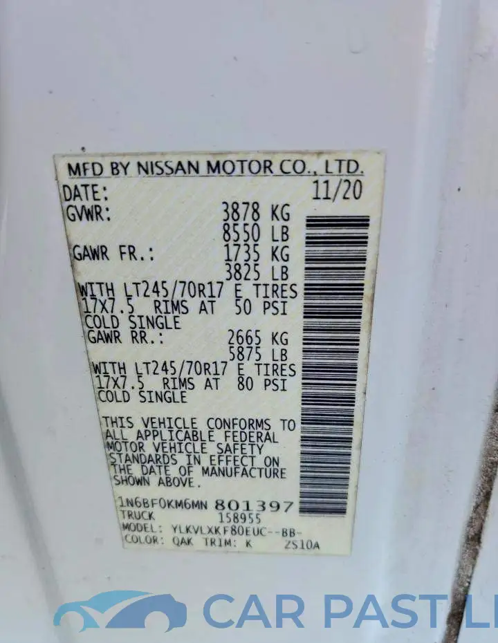 1N6BF0KM6MN801397# 13