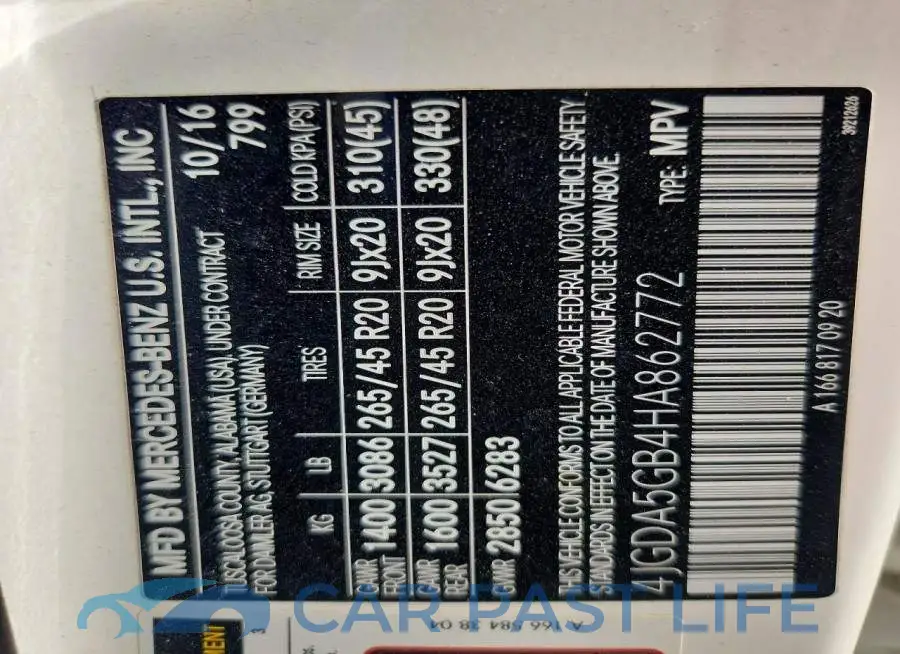 4JGDA5GB4HA862772# 14