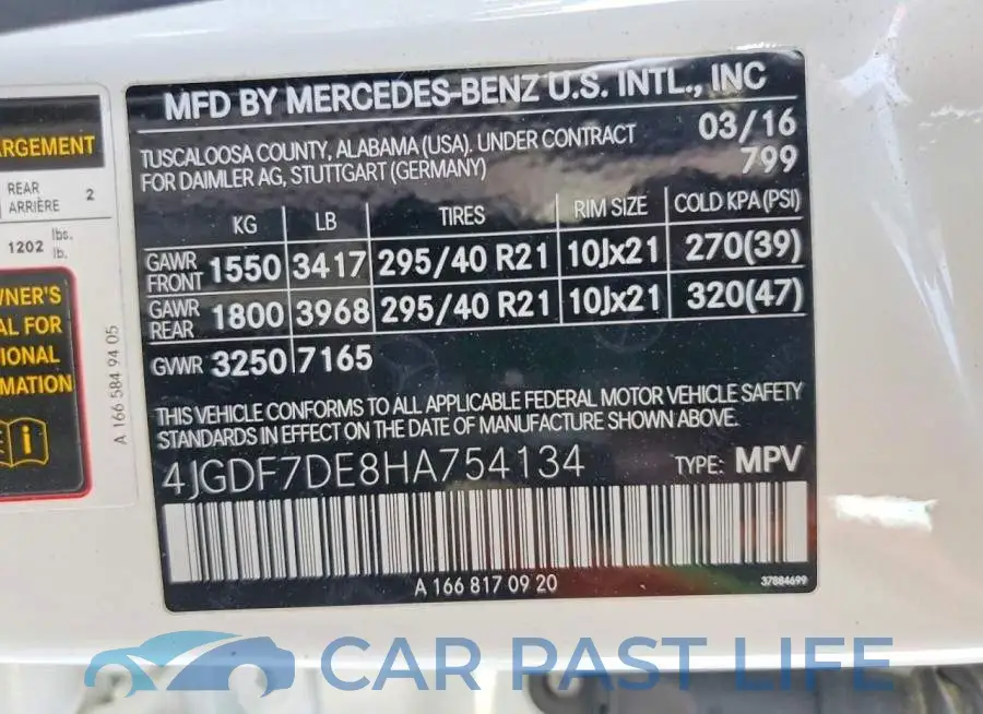 4JGDF7DE8HA754134# 14