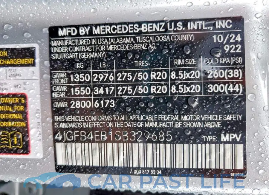 4JGFB4EB1SB329685# 13