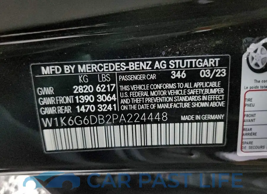 W1K6G6DB2PA224448# 13