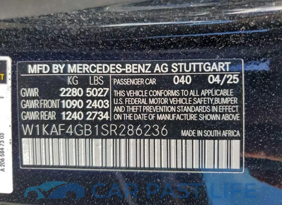 W1KAF4GB1SR286236# 12
