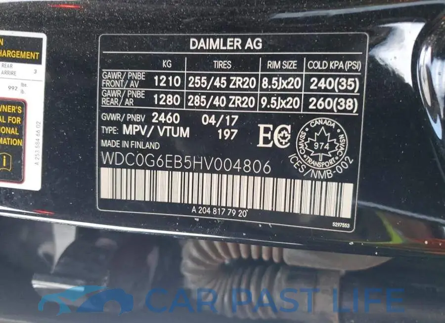 WDC0G6EB5HV004806# 13