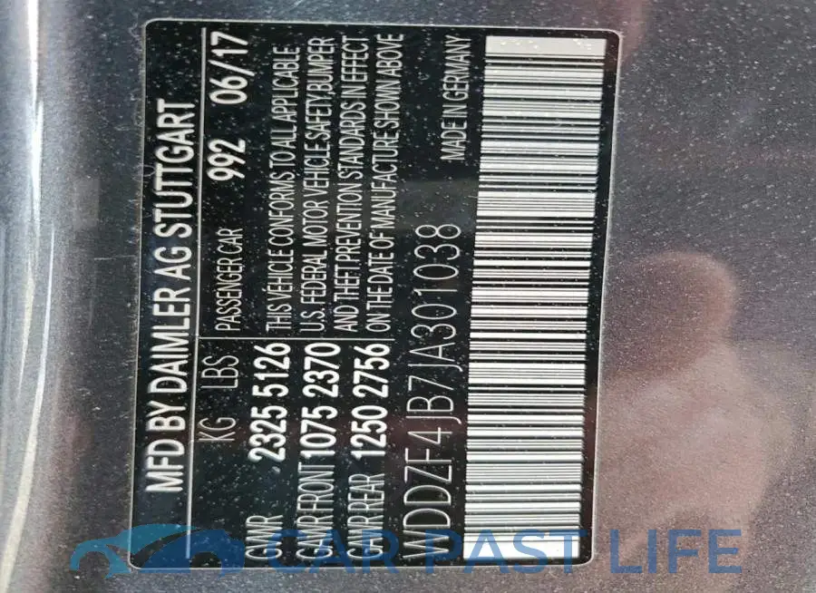 WDDZF4JB7JA301038# 12