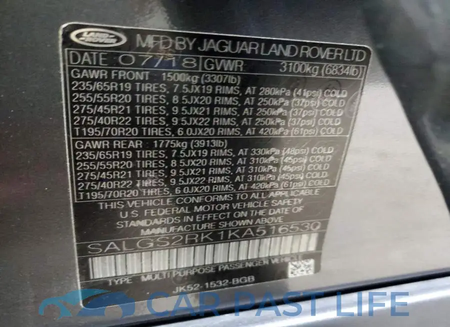 SALGS2RK1KA516530# 13