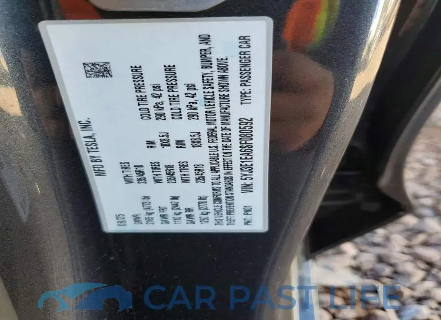 5YJ3E1EA6SF080592# 10