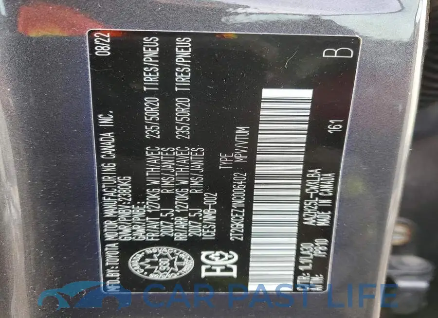 2T2GKCEZ1NC006402# 13