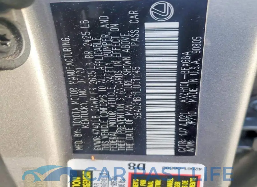 58AD21B11LU011145# 12