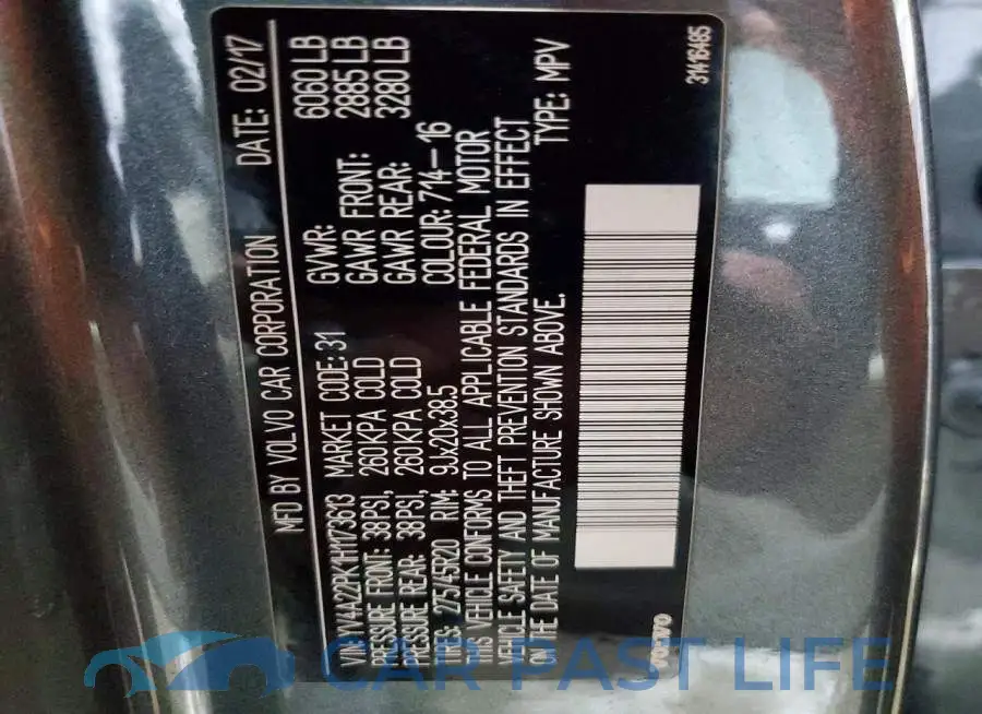 YV4A22PK1H1173613# 14