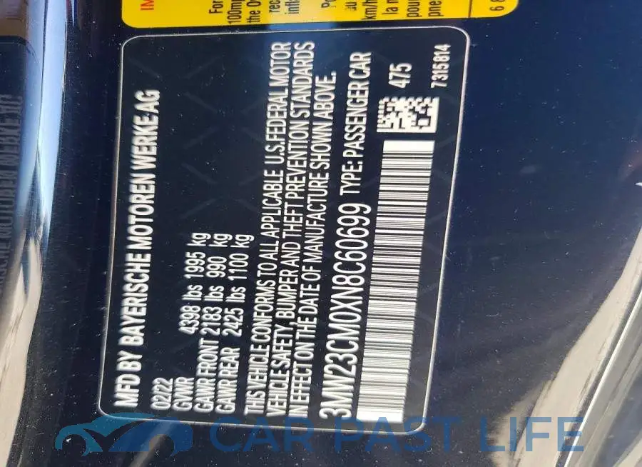 3MW23CM0XN8C60699# 13