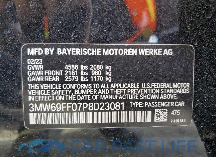 3MW69FF07P8D23081# 13