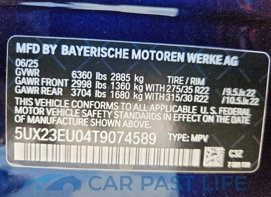 5UX23EU04T9074589# 12