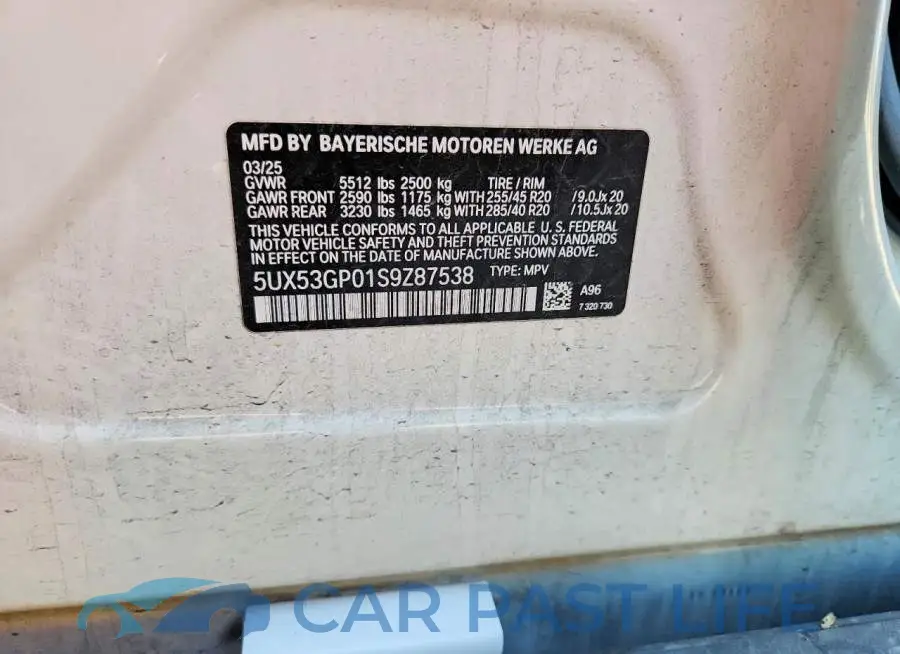 5UX53GP01S9Z87538# 13