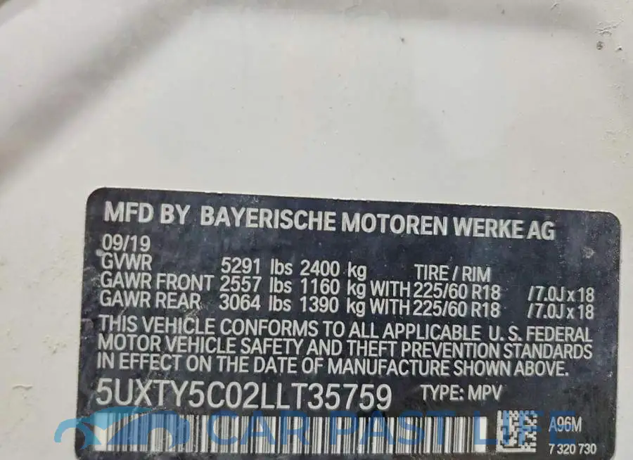 5UXTY5C02LLT35759# 13