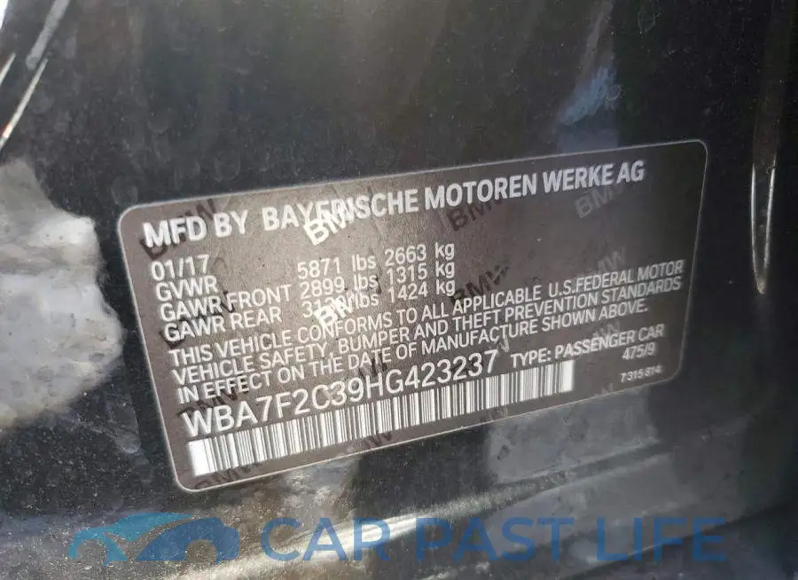 WBA7F2C39HG423237# 12