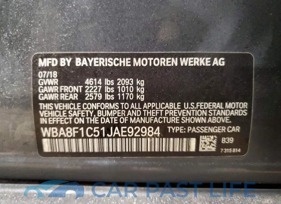 WBA8F1C51JAE92984# 12