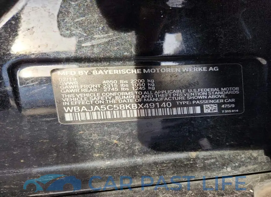 WBAJA5C58KBX49140# 12