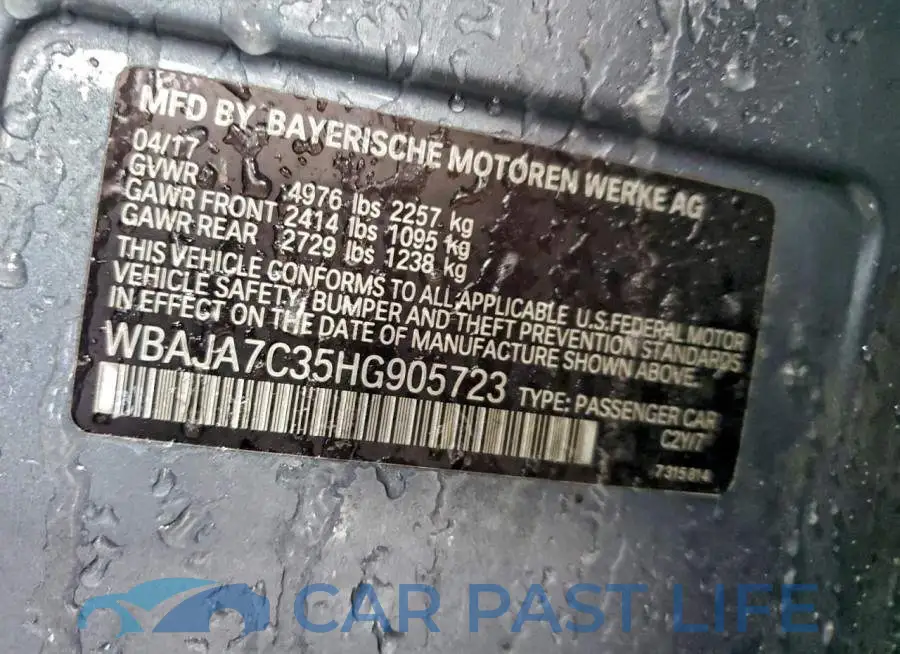 WBAJA7C35HG905723# 13