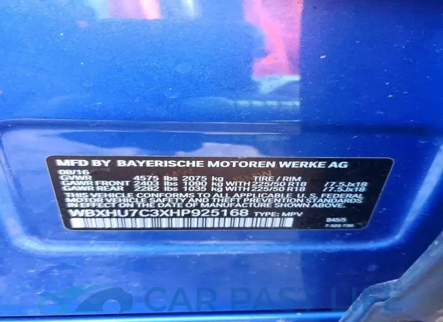 WBXHU7C3XHP925168# 13