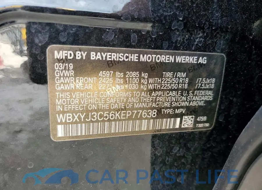 WBXYJ3C56KEP77638# 13