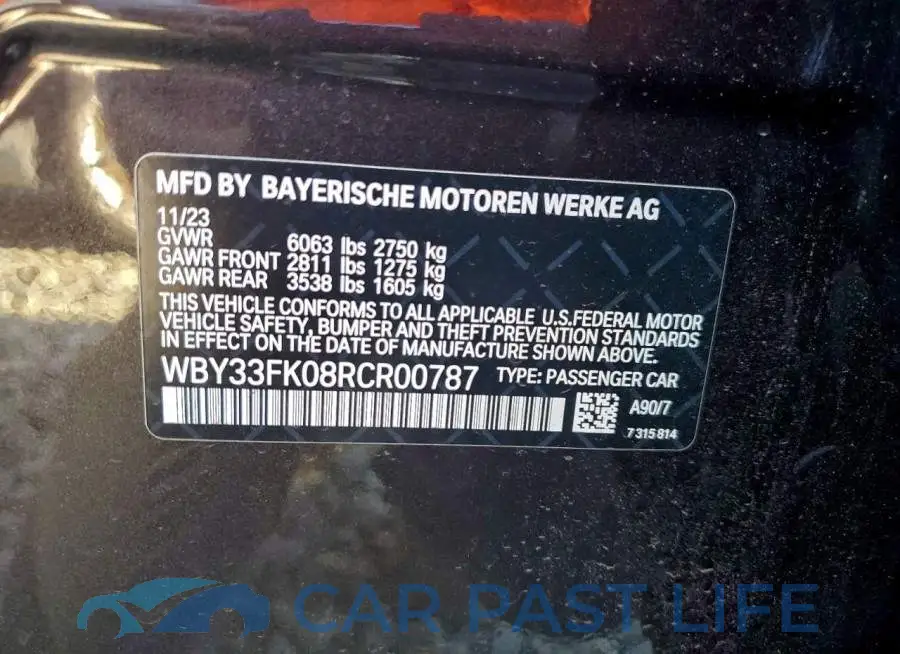 WBY33FK08RCR00787# 13