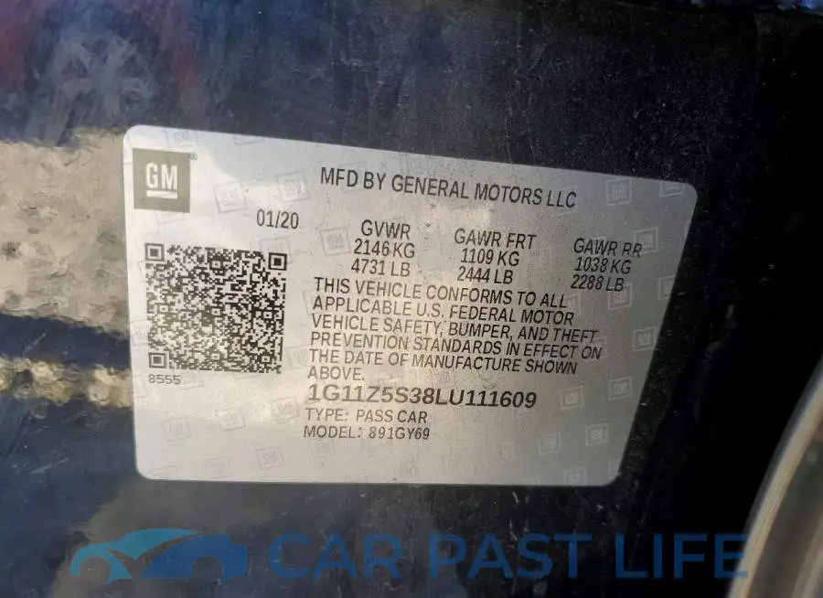 1G11Z5S38LU111609# 8