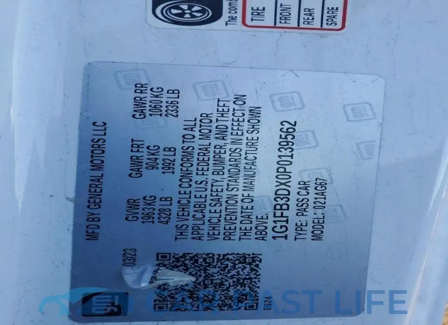 1G1FB3DX0P0139562# 13