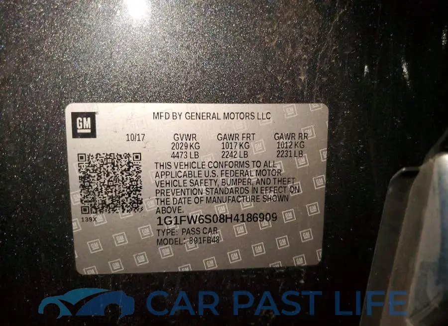 1G1FW6S08H4186909# 12