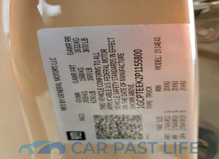 1GCPTEEK2P1155800# 12