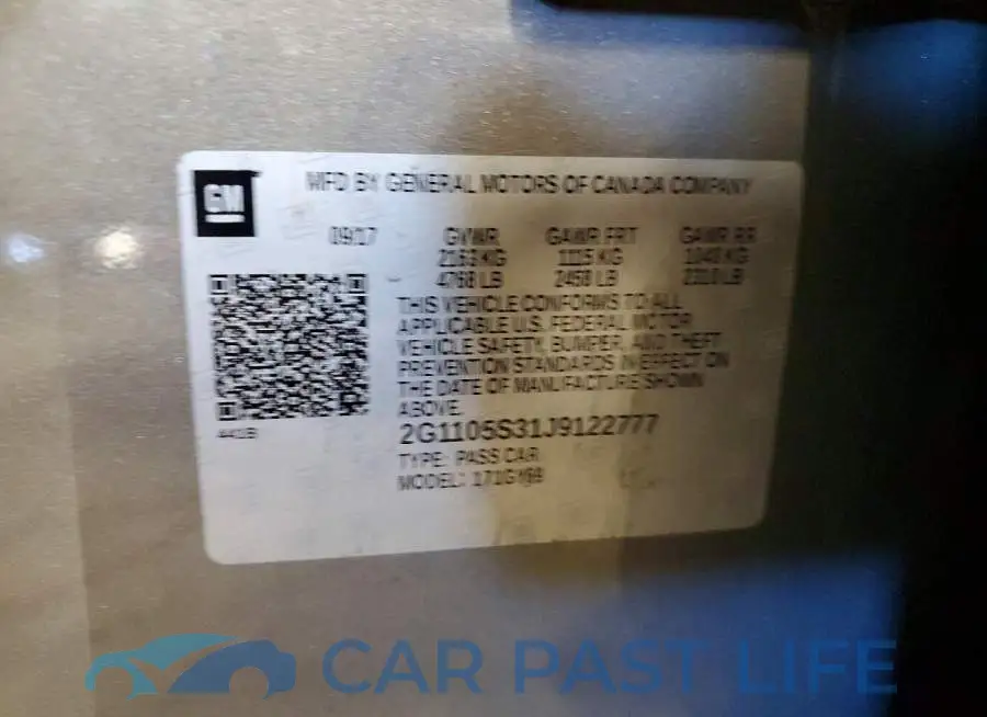 2G1105S31J9122777# 12