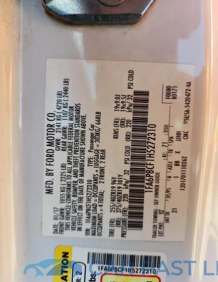 1FA6P8CF1H5272310# 12