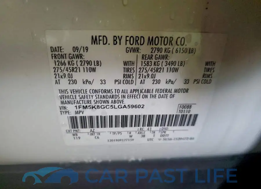 1FM5K8GC5LGA59602# 13