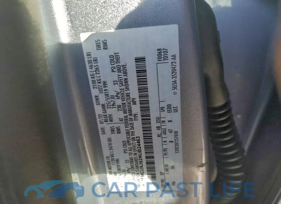 1FMCU9J92NUB24463# 14