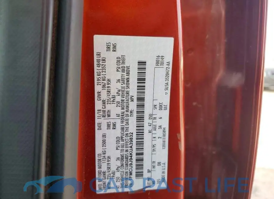 1FMCU9J94KUA39832# 13