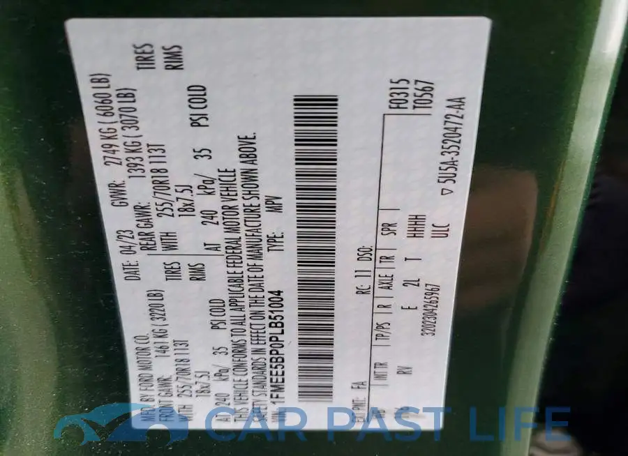 1FMEE5BP0PLB51004# 11