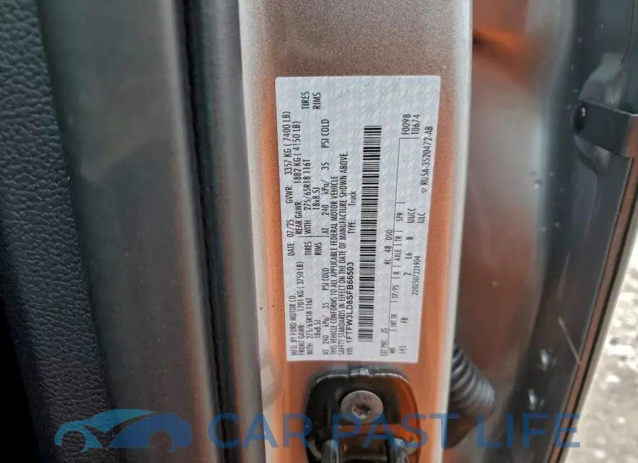 1FTFW3LD8SFB66503# 12