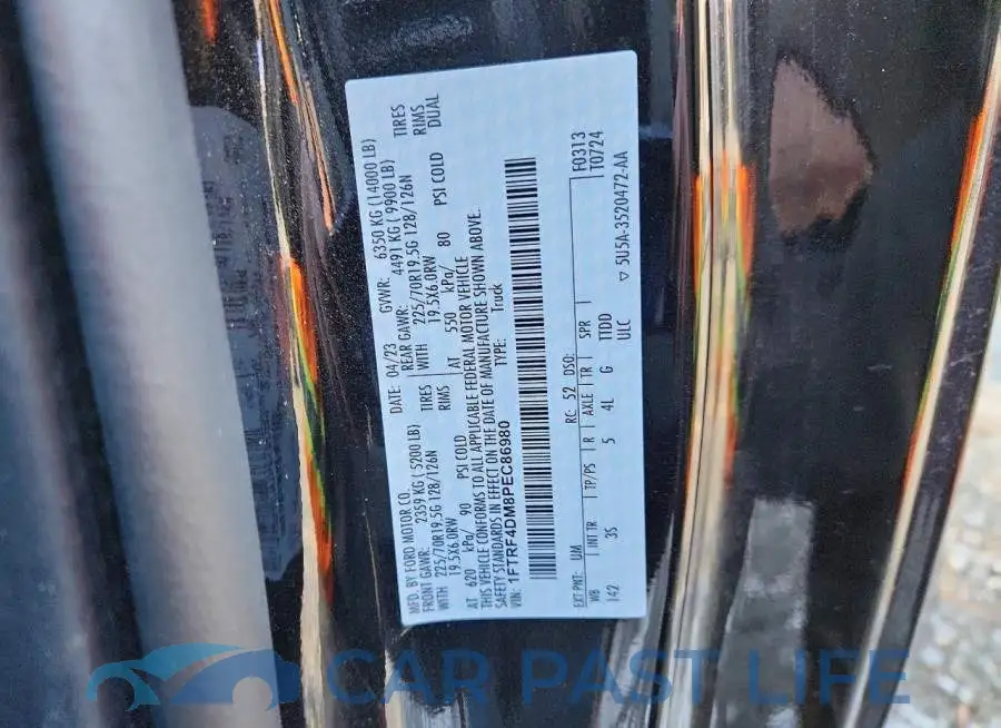 1FTRF4DM8PEC86980# 12