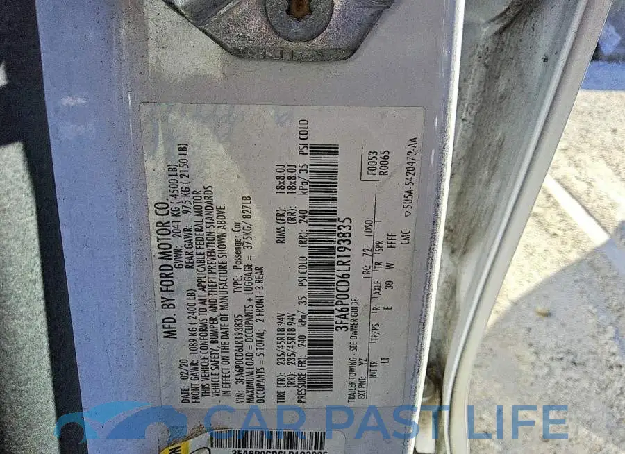 3FA6P0CD6LR193835# 8