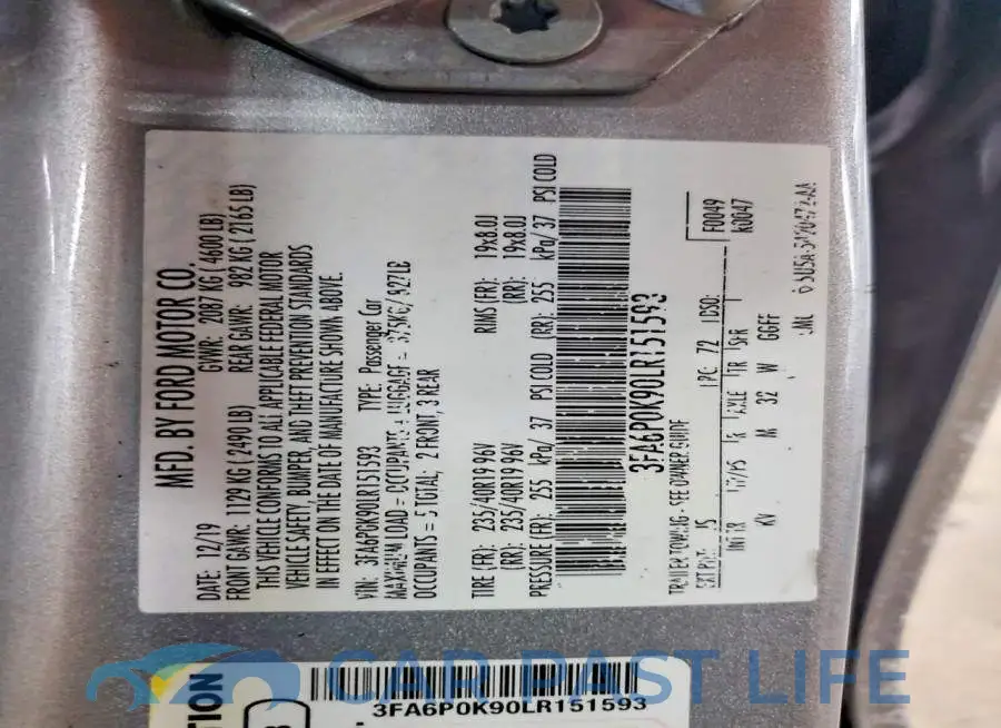 3FA6P0K90LR151593# 12
