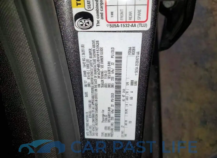 3FADP4BJ8HM153928# 9