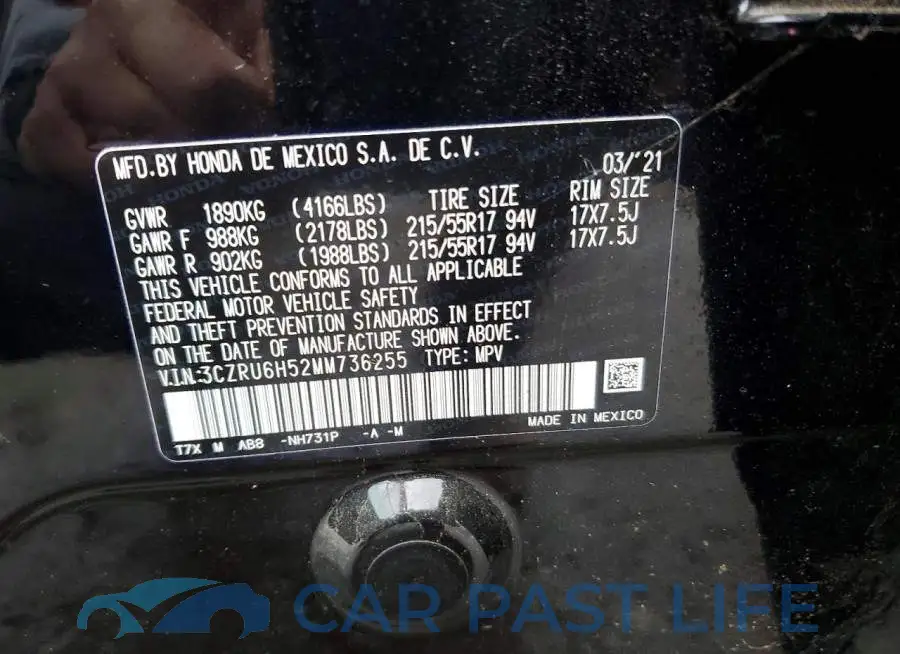 3CZRU6H52MM736255# 13