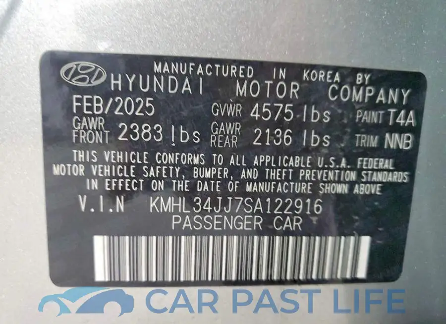 KMHL34JJ7SA122916# 12