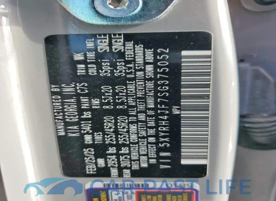 5XYRH4JF7SG375052# 14