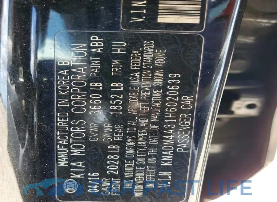 KNADM4A31H6020639# 12