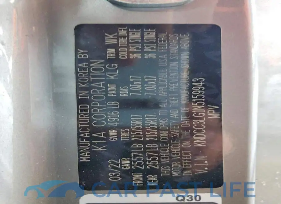 KNDCC3LG1N5159943# 12