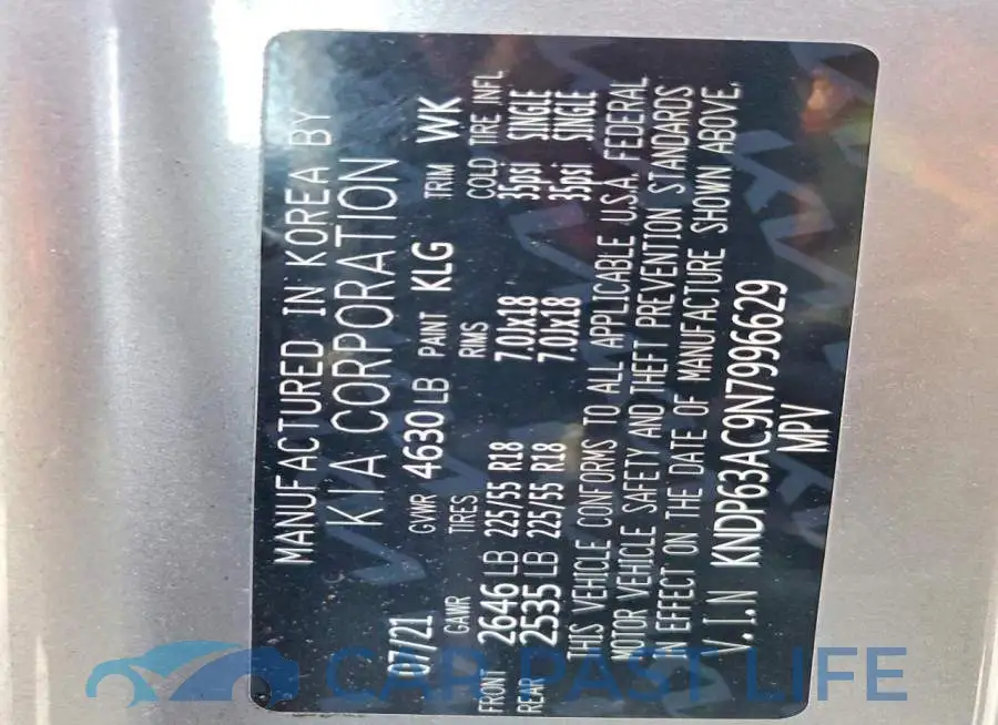 KNDP63AC9N7996629# 14