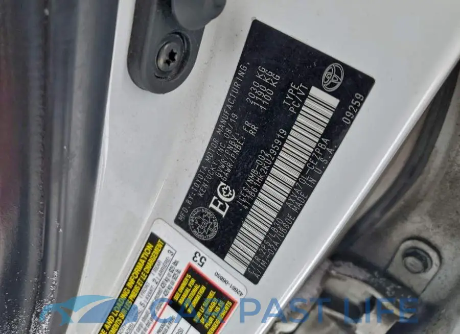 4T1B61HK2KU295919# 12