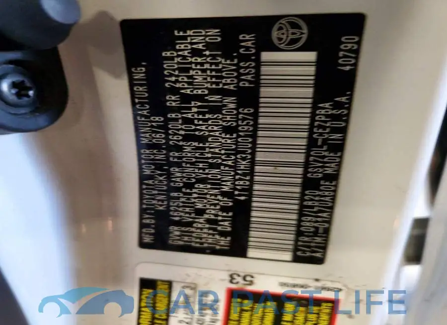 4T1BZ1HK3JU019576# 12